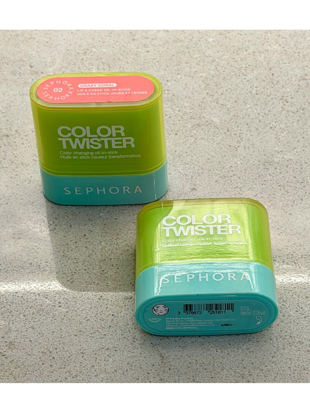 Sephora Color Twister Lip & Cheek Oil-In-Stick — Freaky Fusia & Pink